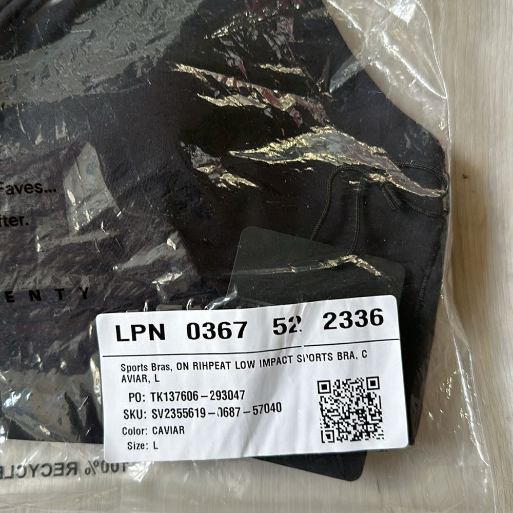 Savage X Fenty On Rihpeat Low-Impact Sports Bra‎ Black L NWT in packaging - Picture 6 of 6